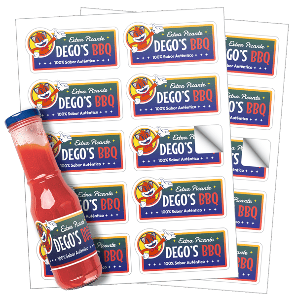 etiquetas vinil blanco