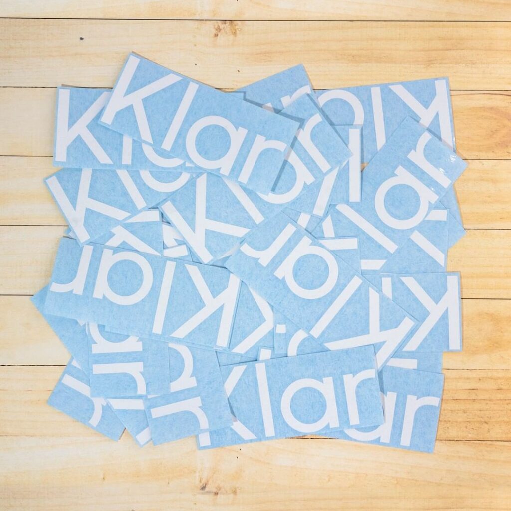 stickers transferibles klar