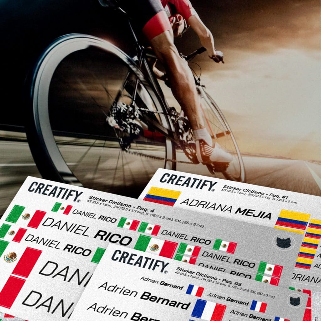 Calcomanias personalizadas para bici