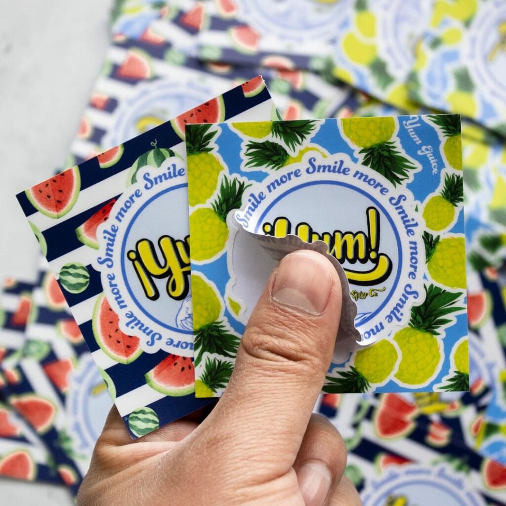 kiss cut stickers sample