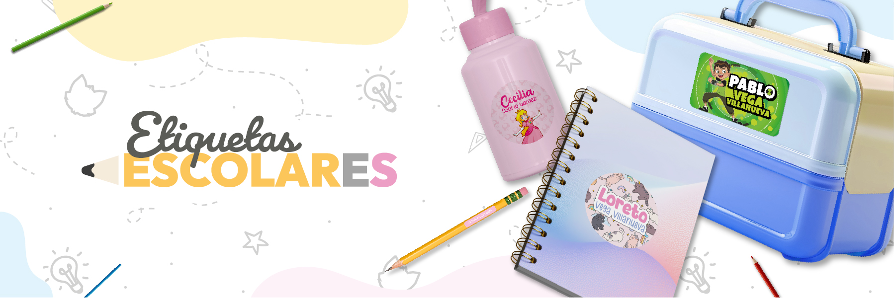 etiquetas escolares