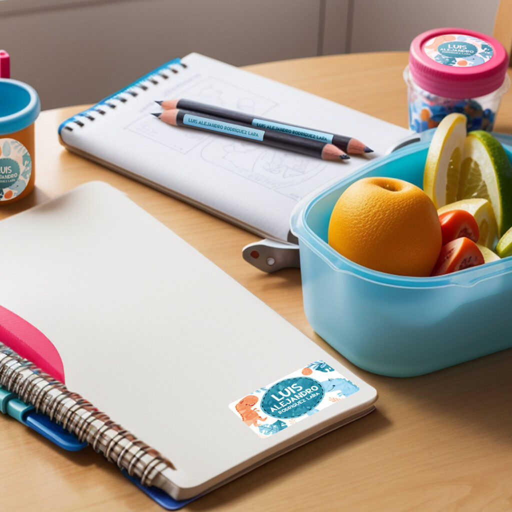 Etiquetas Personalizadas Dino Friends