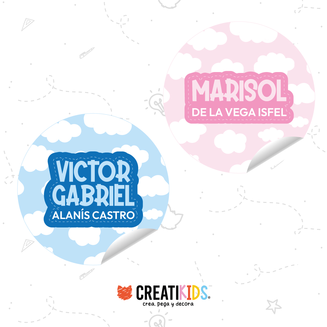 Etiquetas Personalizadas Nubes Algodón