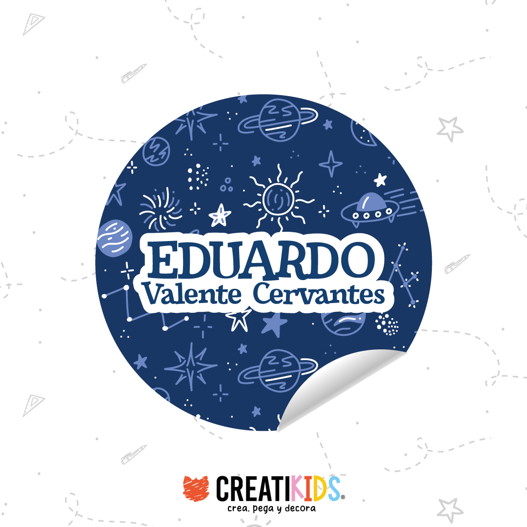 Etiquetas Personalizadas Galaxia Azul