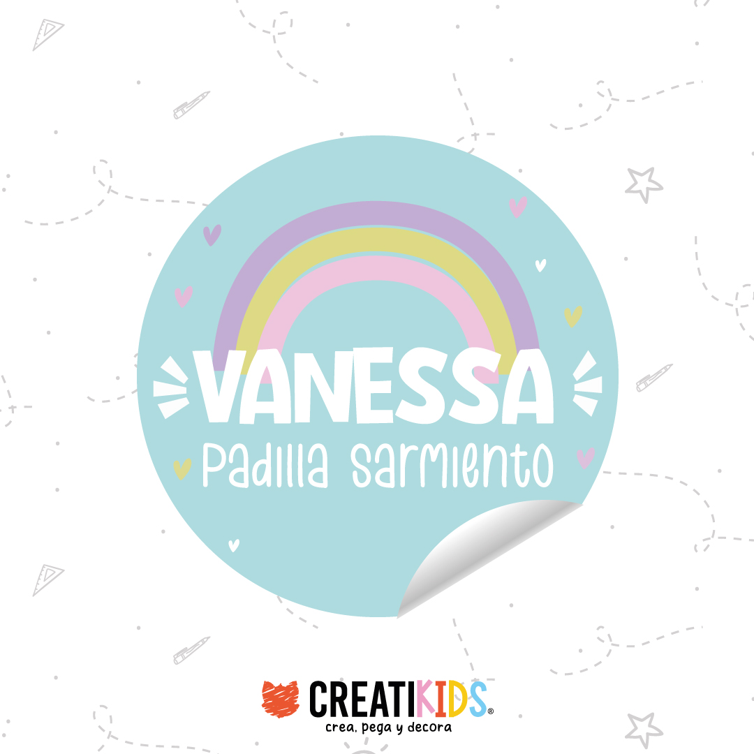Etiquetas Personalizadas Lovely Rainbow