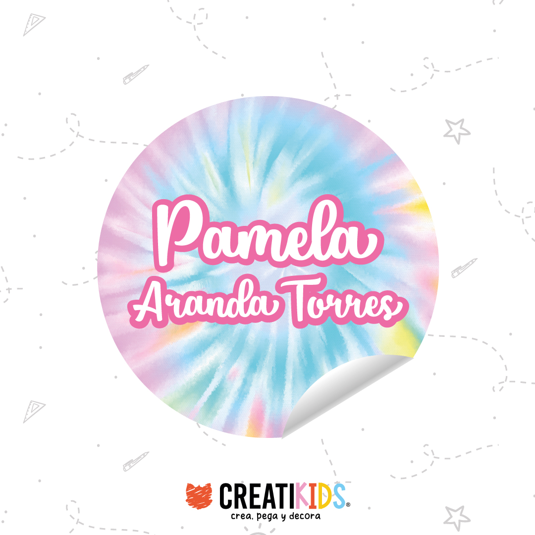 Etiquetas Personalizadas Tie Dye