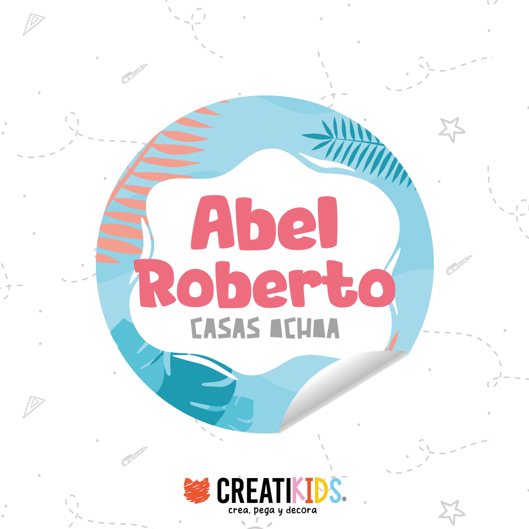 Etiquetas Personalizadas Aqua Leafs