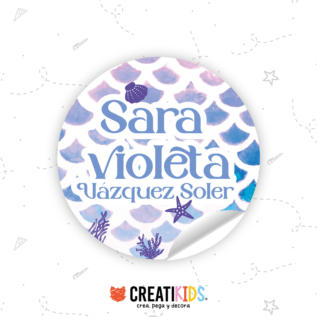 Etiquetas Personalizadas Encanto de Sirena