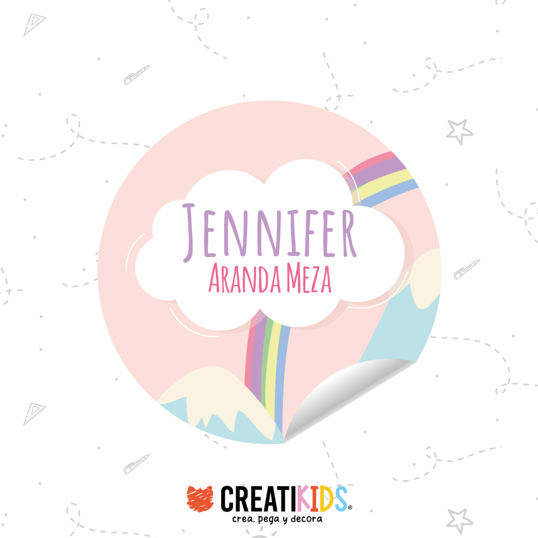 etiquetas personalizadas bosque unicornio