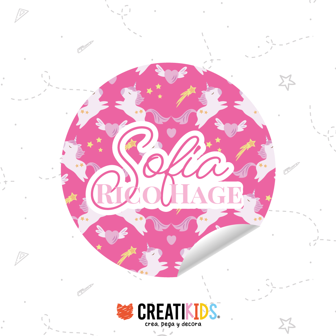 Etiquetas Personalizadas Unicornio Galáctico