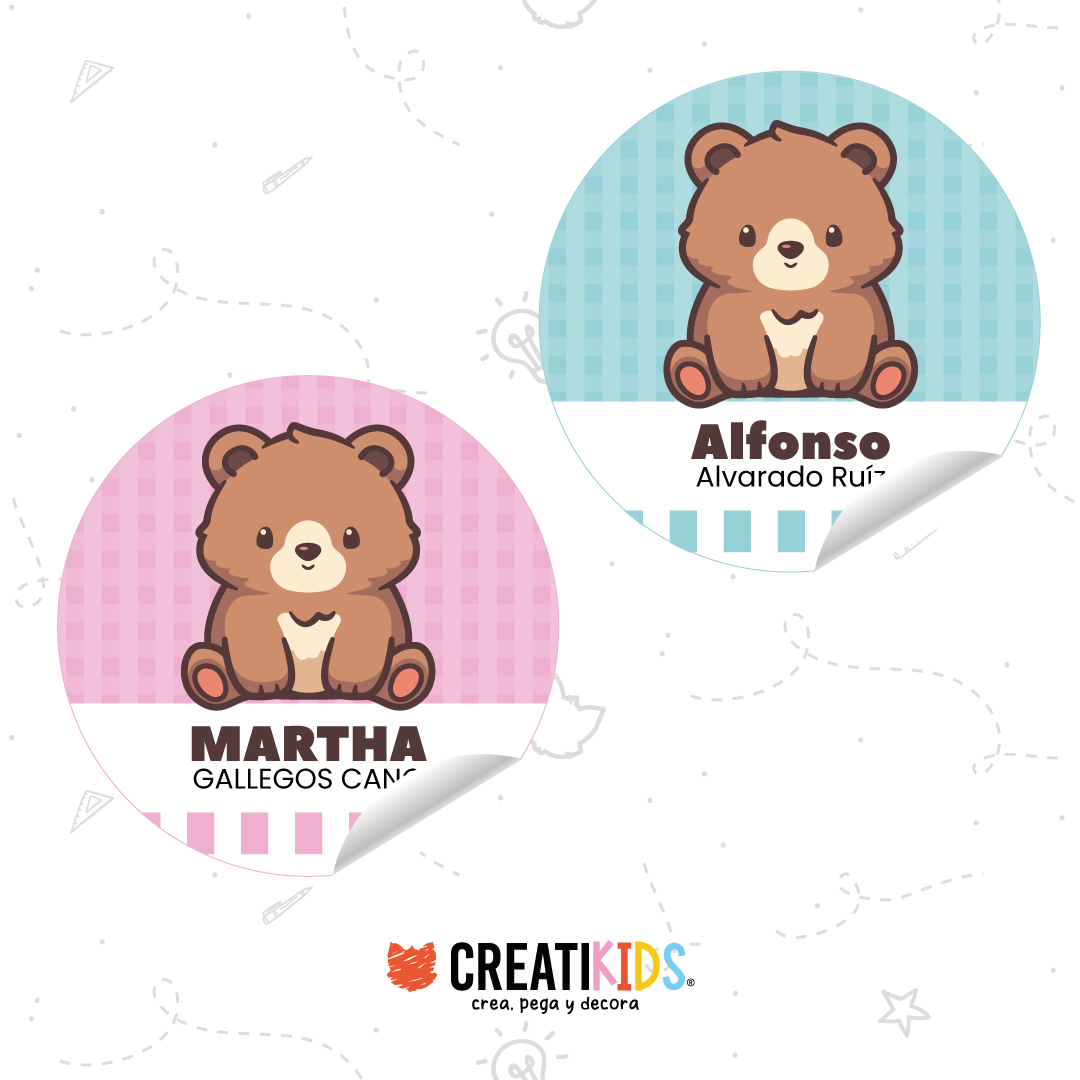 Etiquetas Personalizadas Abrazo de Osito
