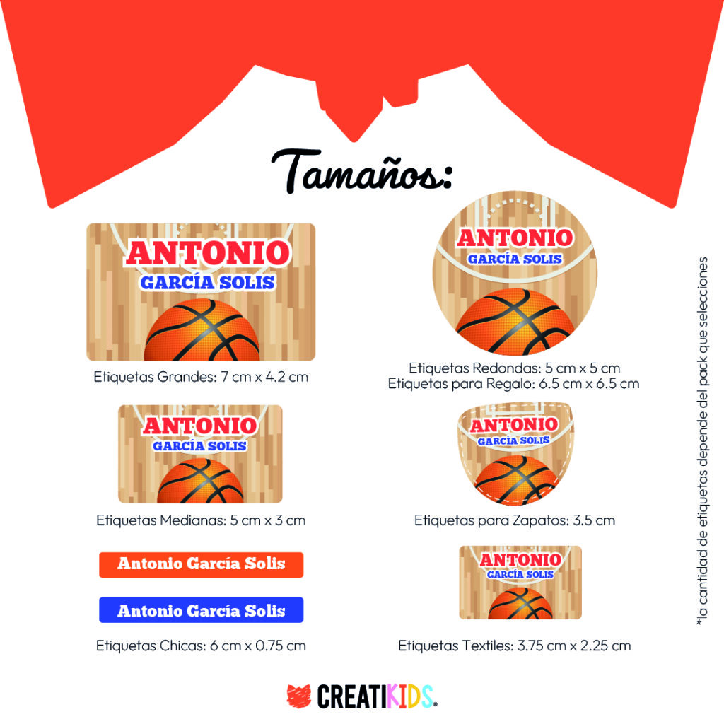Etiquetas Personalizadas Basket
