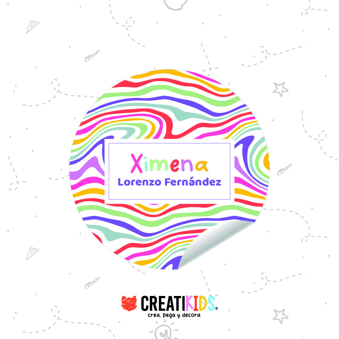 Etiquetas Personalizadas Abstracto de Colores