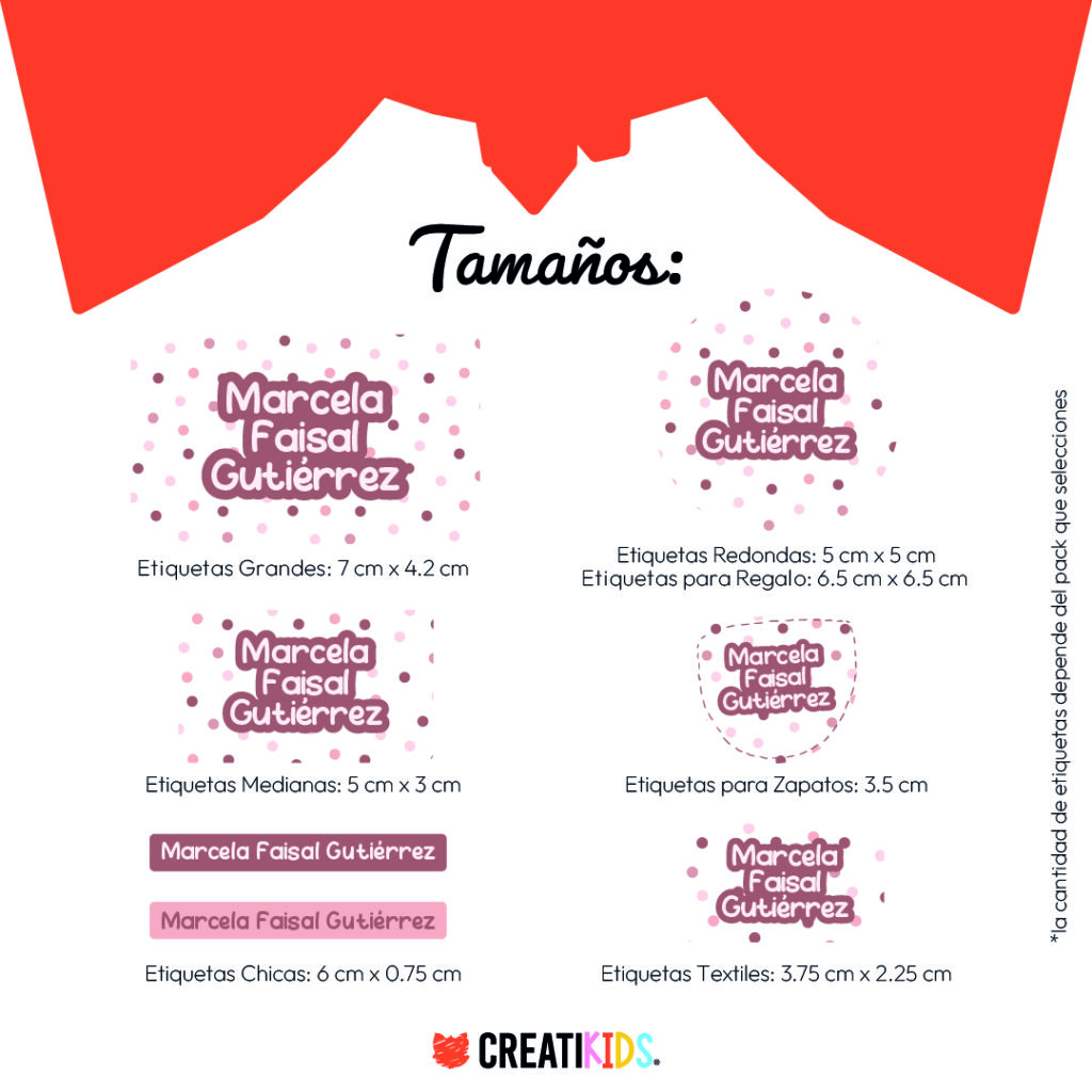 Etiquetas Personalizadas Sand Dots