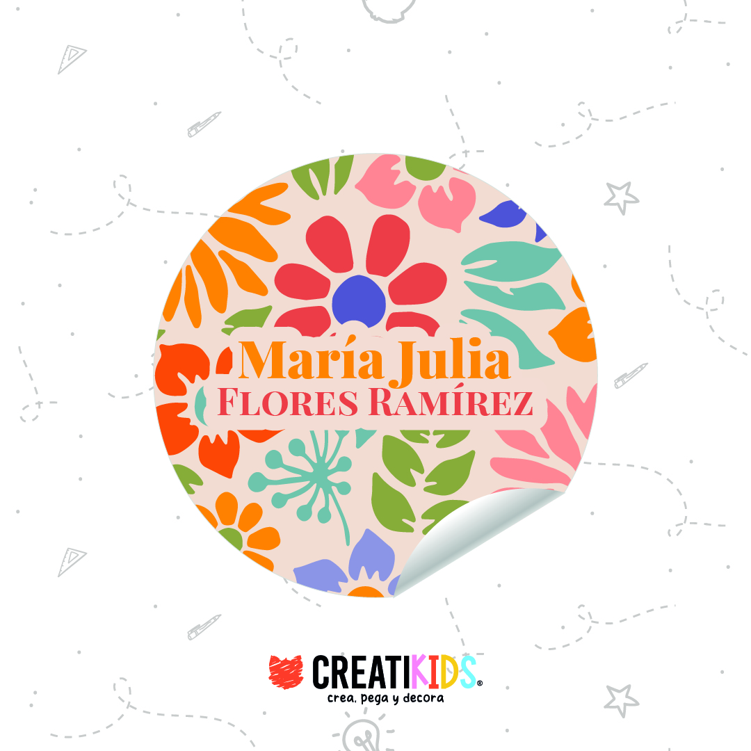 Etiquetas Personalizadas Arte de Flores