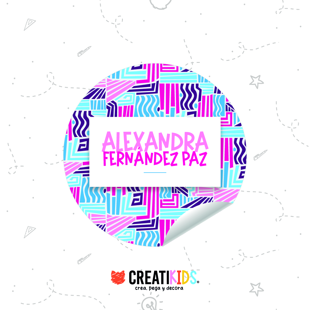 Etiquetas Personalizadas Lineas Abstractas