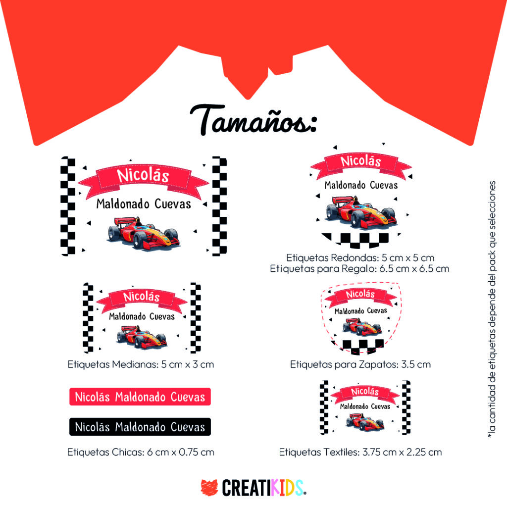 Etiquetas Personalizadas A los Pits