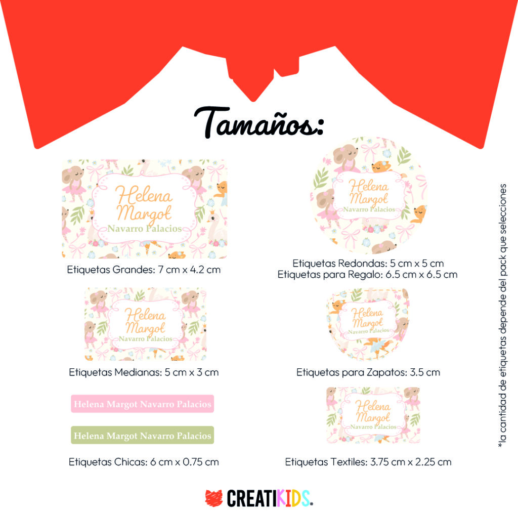 Etiquetas Personalizadas Ballerina