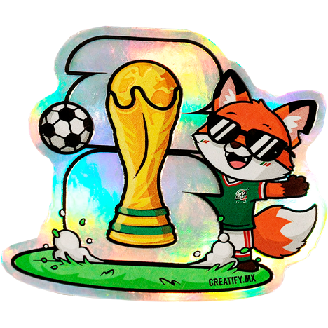 sticker holografico kit fiebre mundial 2026